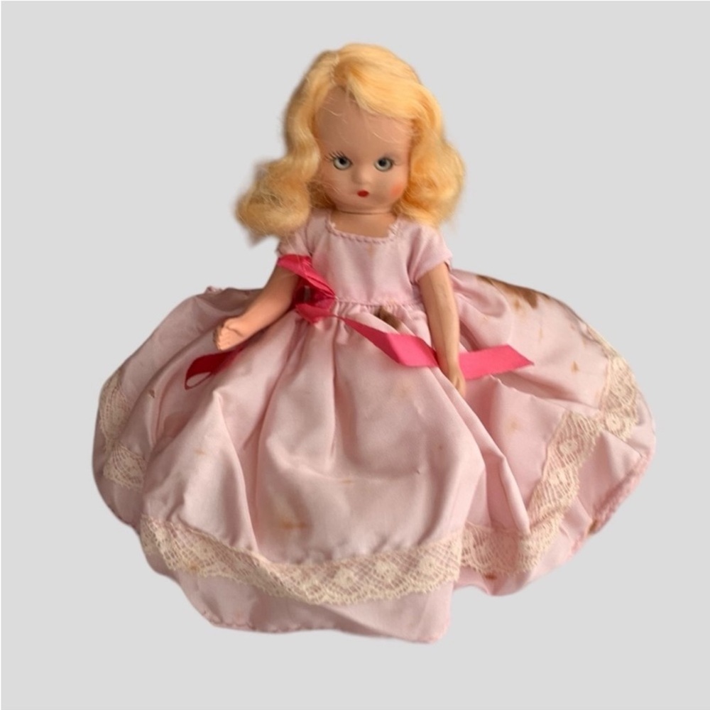 Vintage Nancy Ann Storybook Doll with Pink Dress